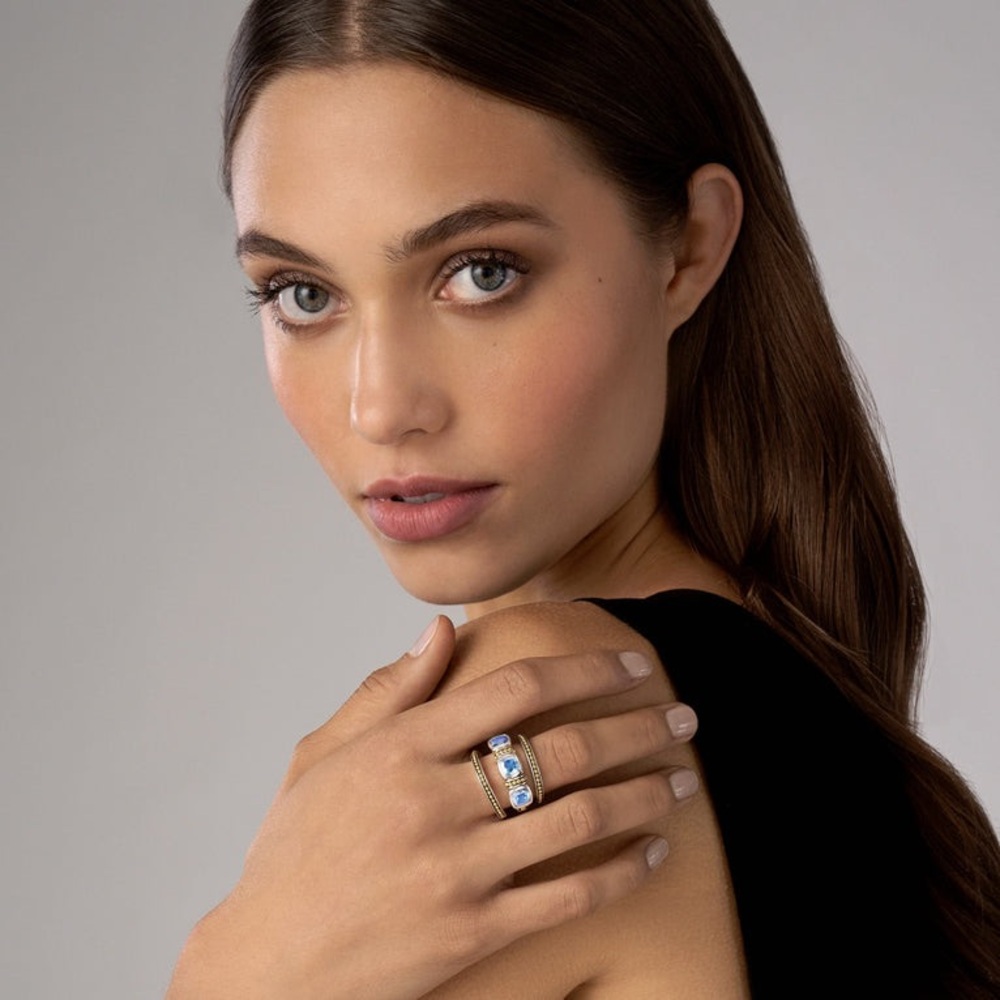 LAGOS RITTENHOUSE Swiss Blue Topaz Stacking Rings - Picture 5 of 11